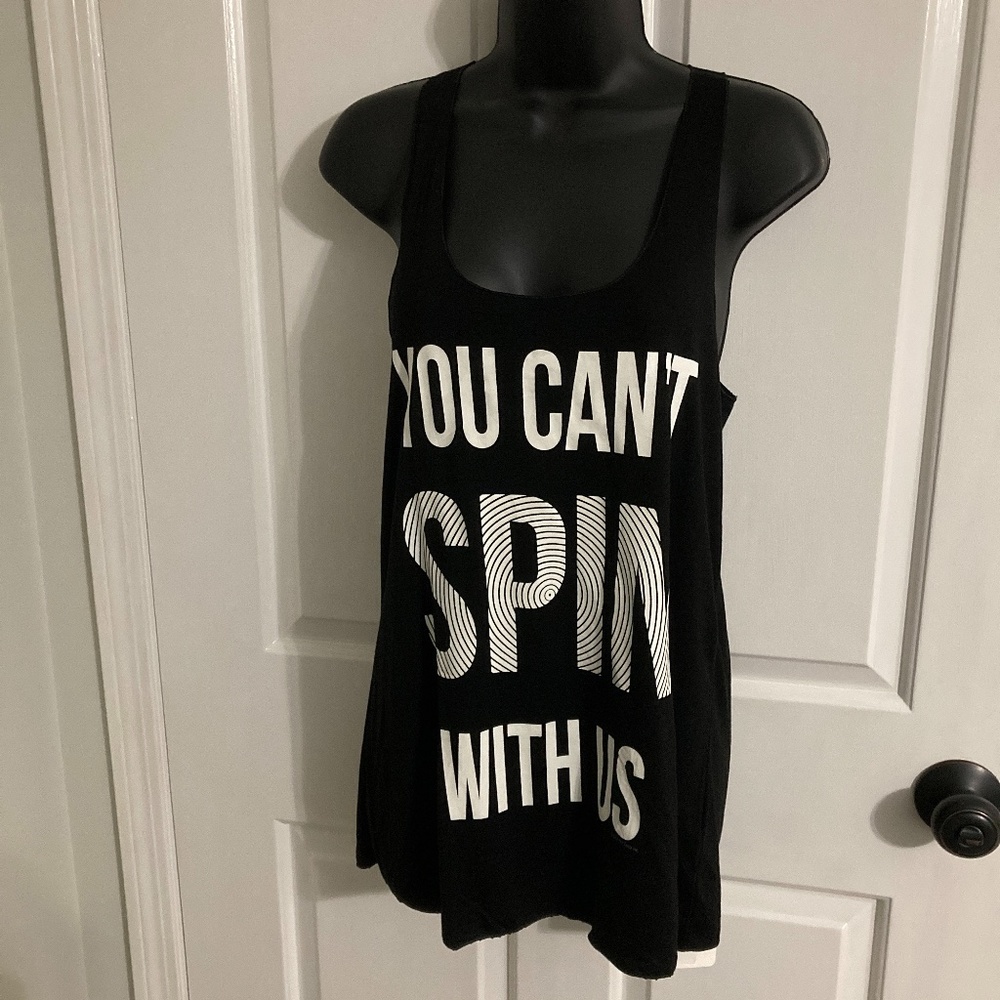 “You Can’t Spin With Us” Bear Dance Tank, Black, Size M-Brand new!